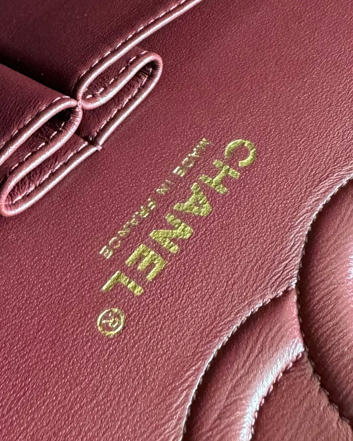 CC Classic Double Flap Bag 25cm Burgundy Caviar Leather