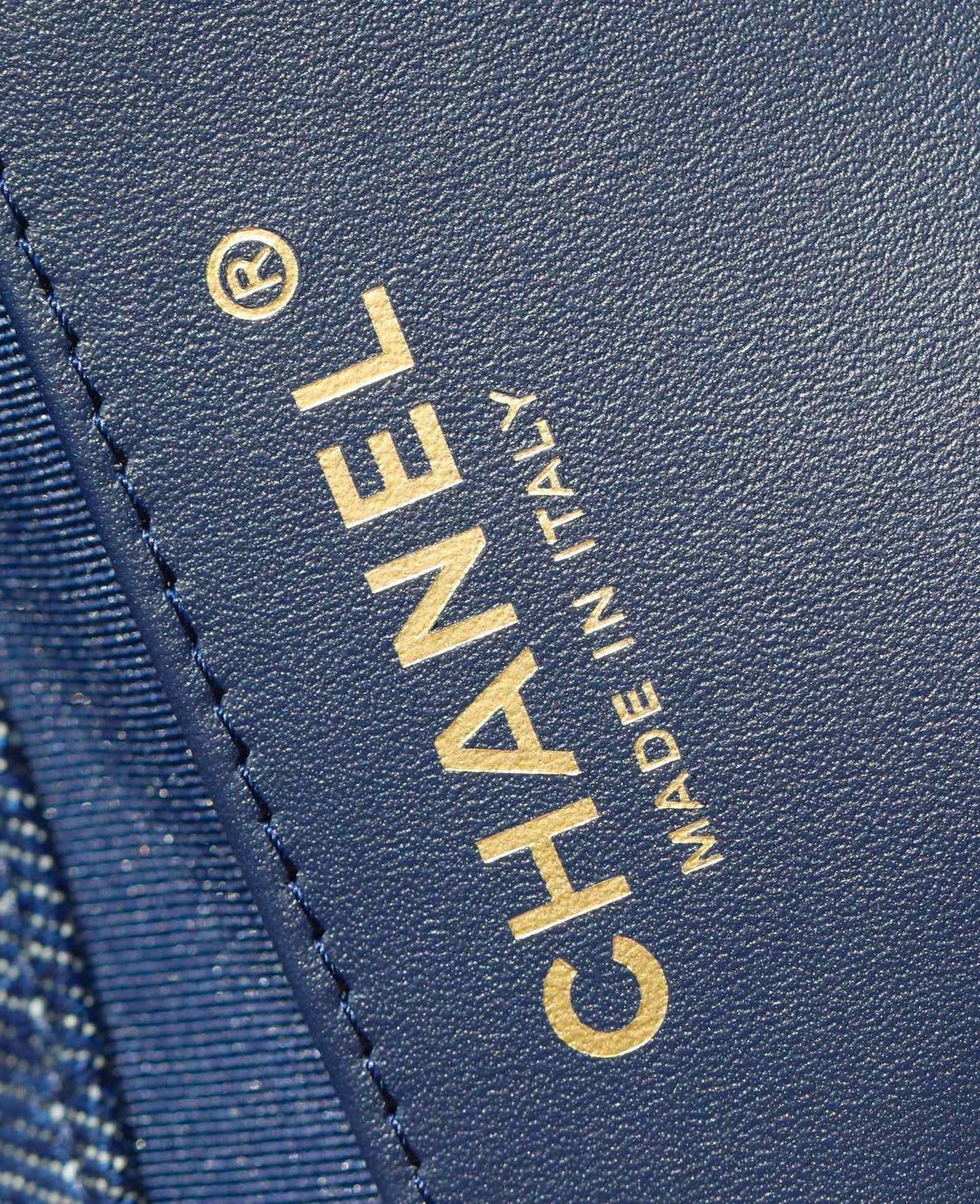 CC Drawstring Backpack 24.3cm Dark Blue Denim