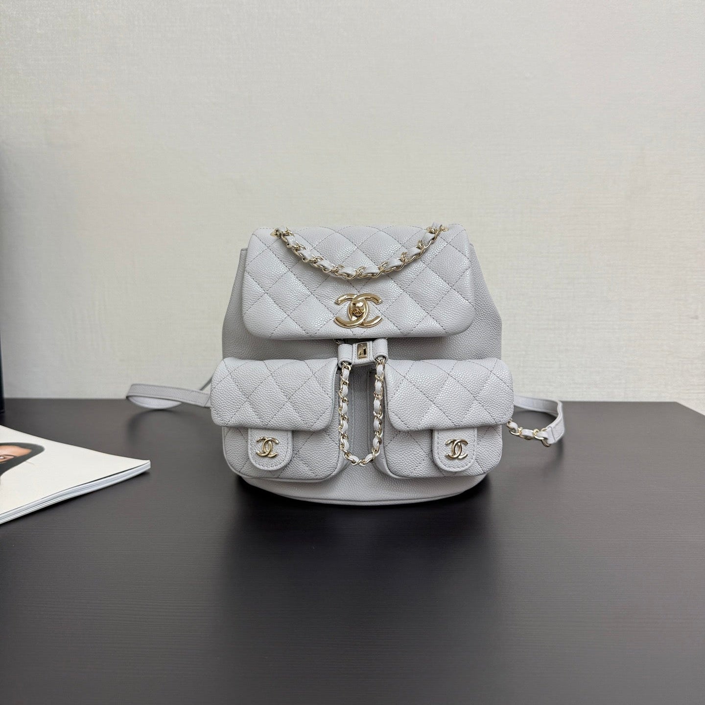 CC Mini Duma Backpack Light Grey Caviar