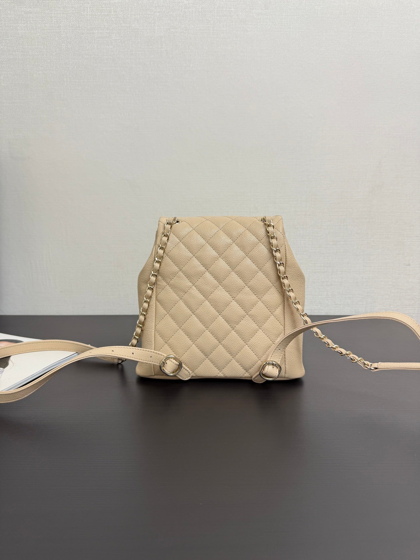 CC Mini Duma Backpack Light Beige Caviar