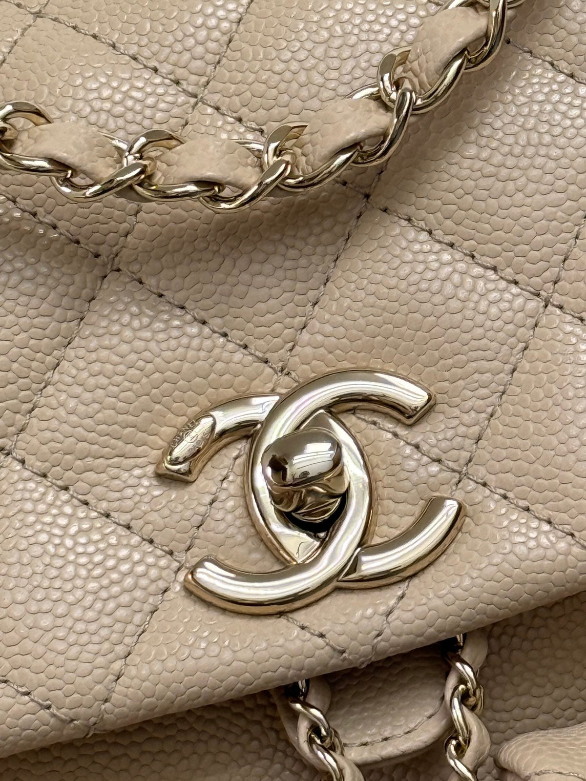 CC Mini Duma Backpack Light Beige Caviar
