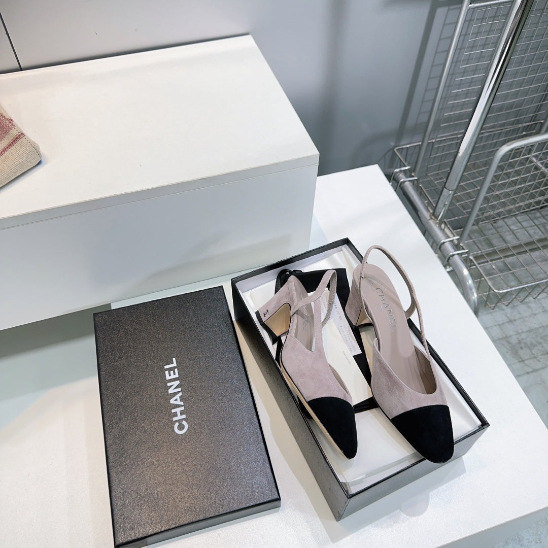 CC 25 SlingBack 65mm Grey Black Suede 388465