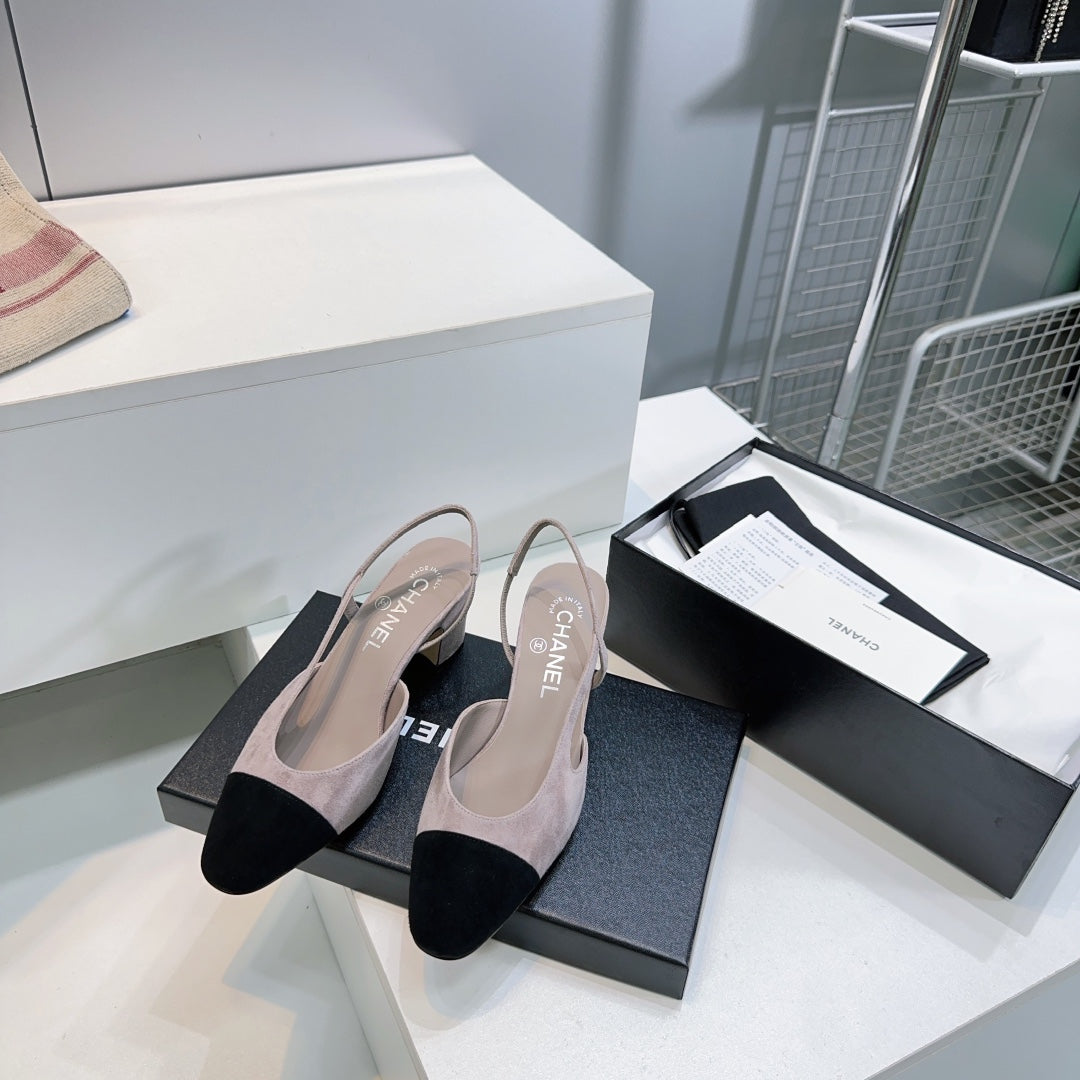 CC 25 SlingBack 65mm Grey Black Suede 388465