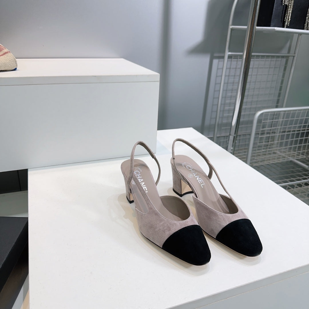 CC 25 SlingBack 65mm Grey Black Suede 388465