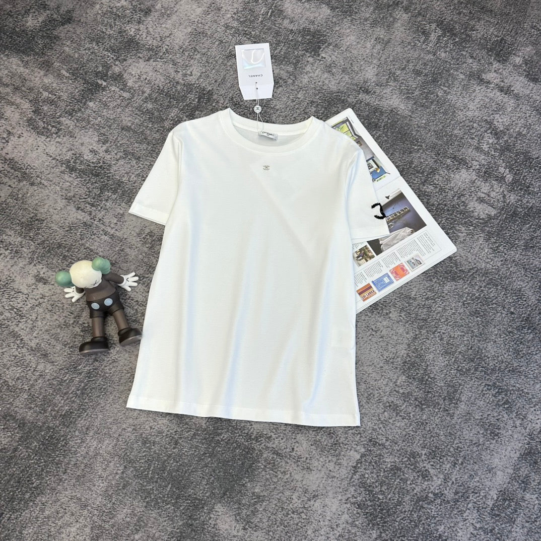 CC SS26 Embroidered Double C T-shirt Cotton 350646