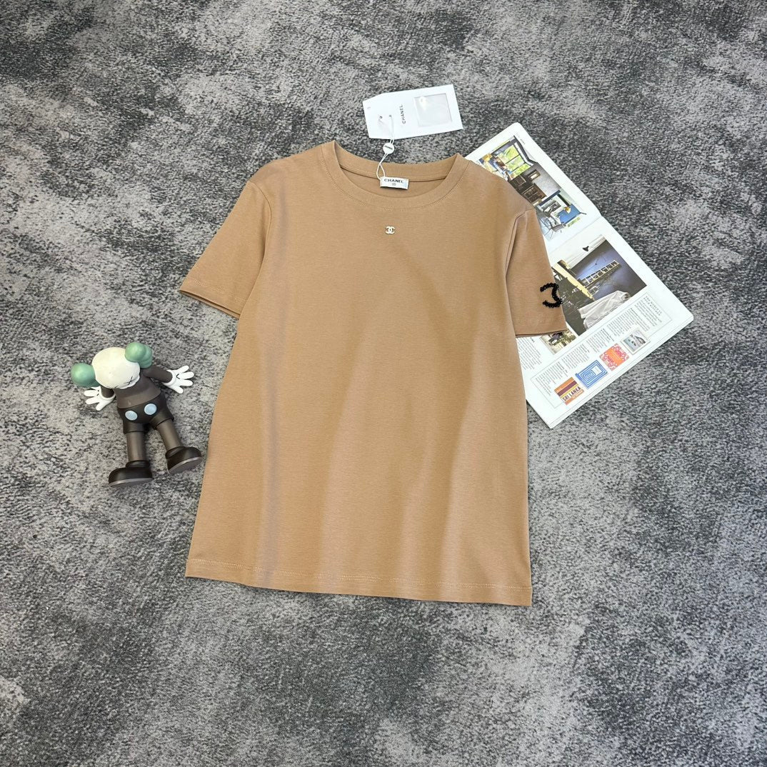 CC SS26 Embroidered Double C T-shirt Cotton 350646