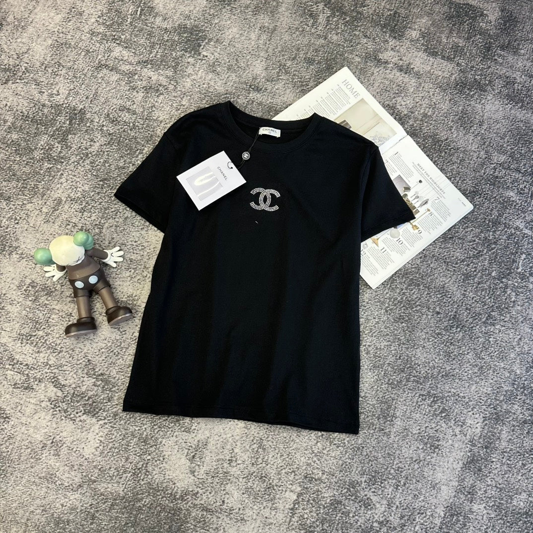 CC SS26 Interlocking CC Logo T-shirt Cotton 350614