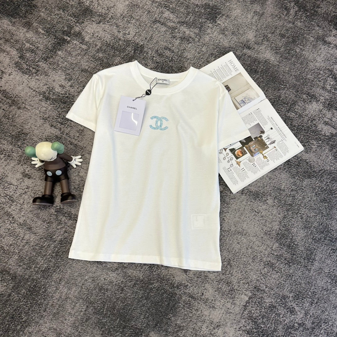 CC SS26 Interlocking CC Logo T-shirt Cotton 350614