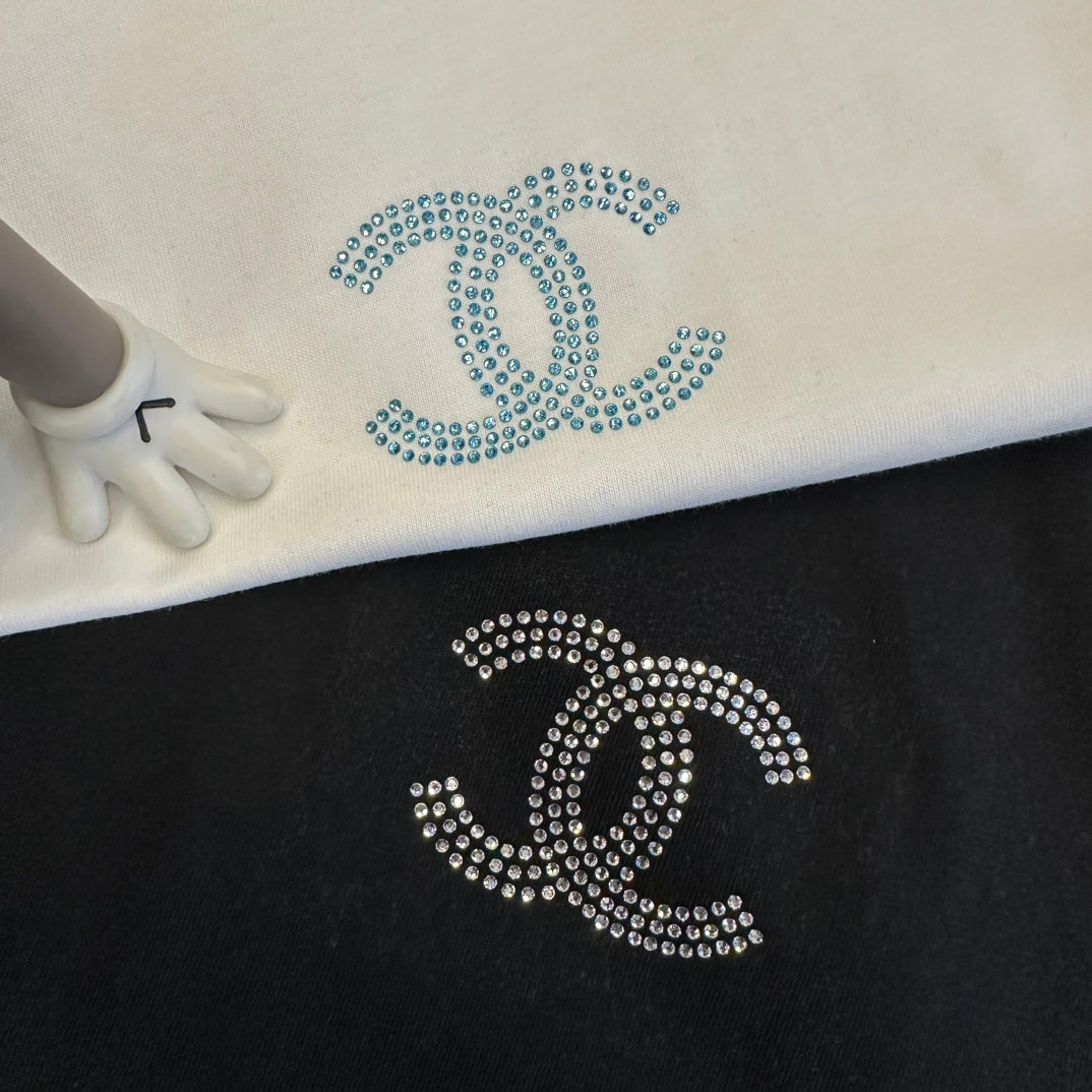 CC SS26 Interlocking CC Logo T-shirt Cotton 350614
