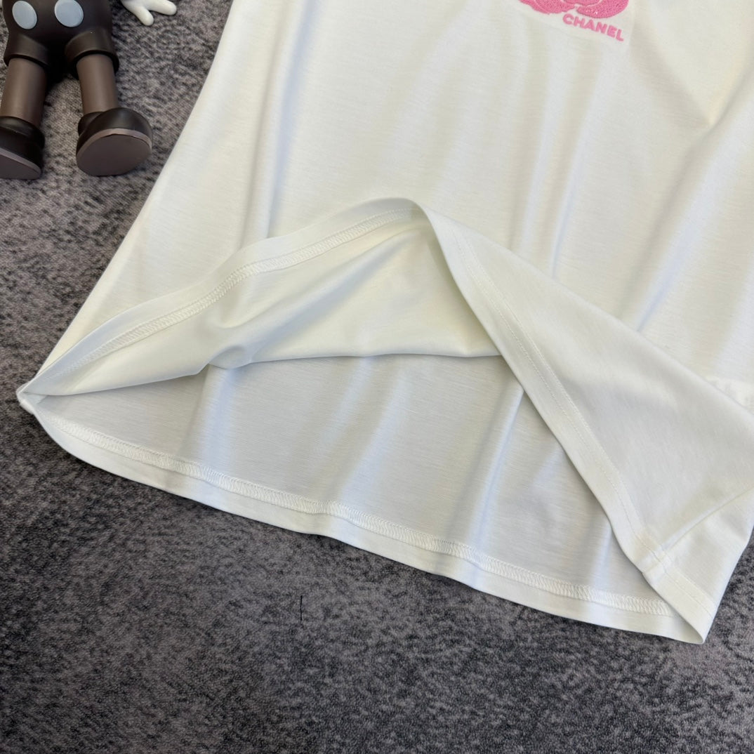 CC SS26 Heart & Camellia Logo T-shirt Cotton 350589