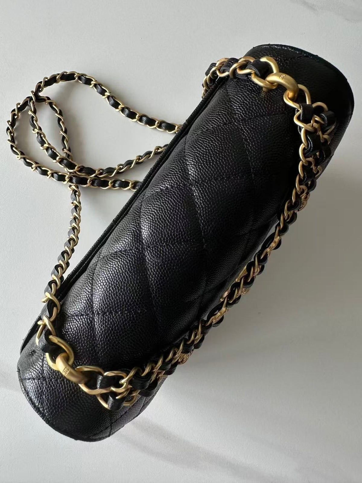 CC AS5240 Flap Bag 22cm Black Caviar Leather