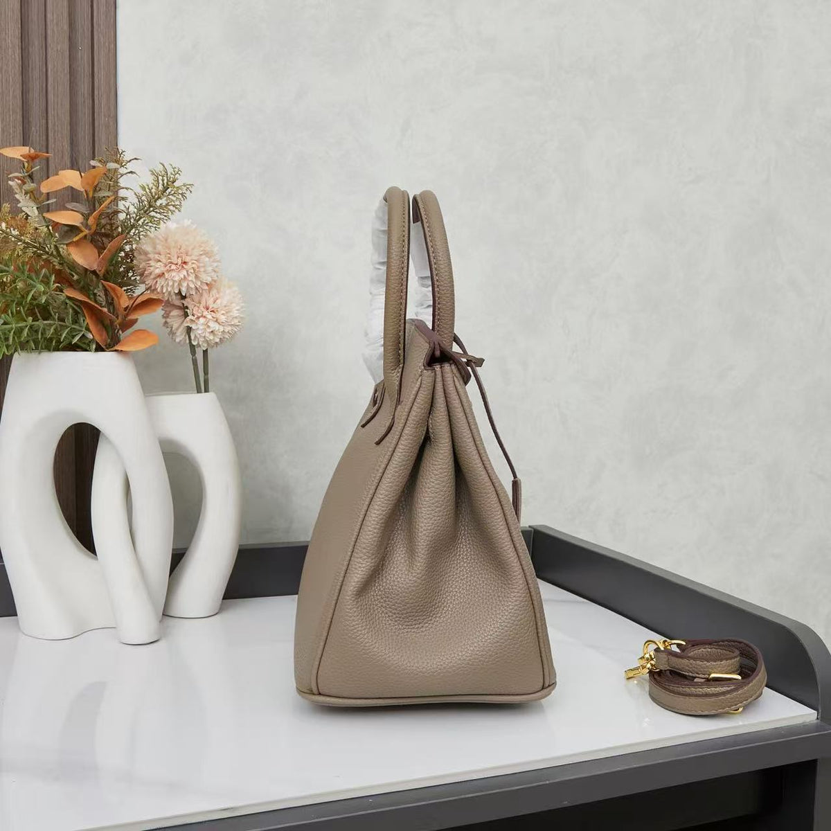 HM Birkin Bag 25 Taupe Togo Leather GHW