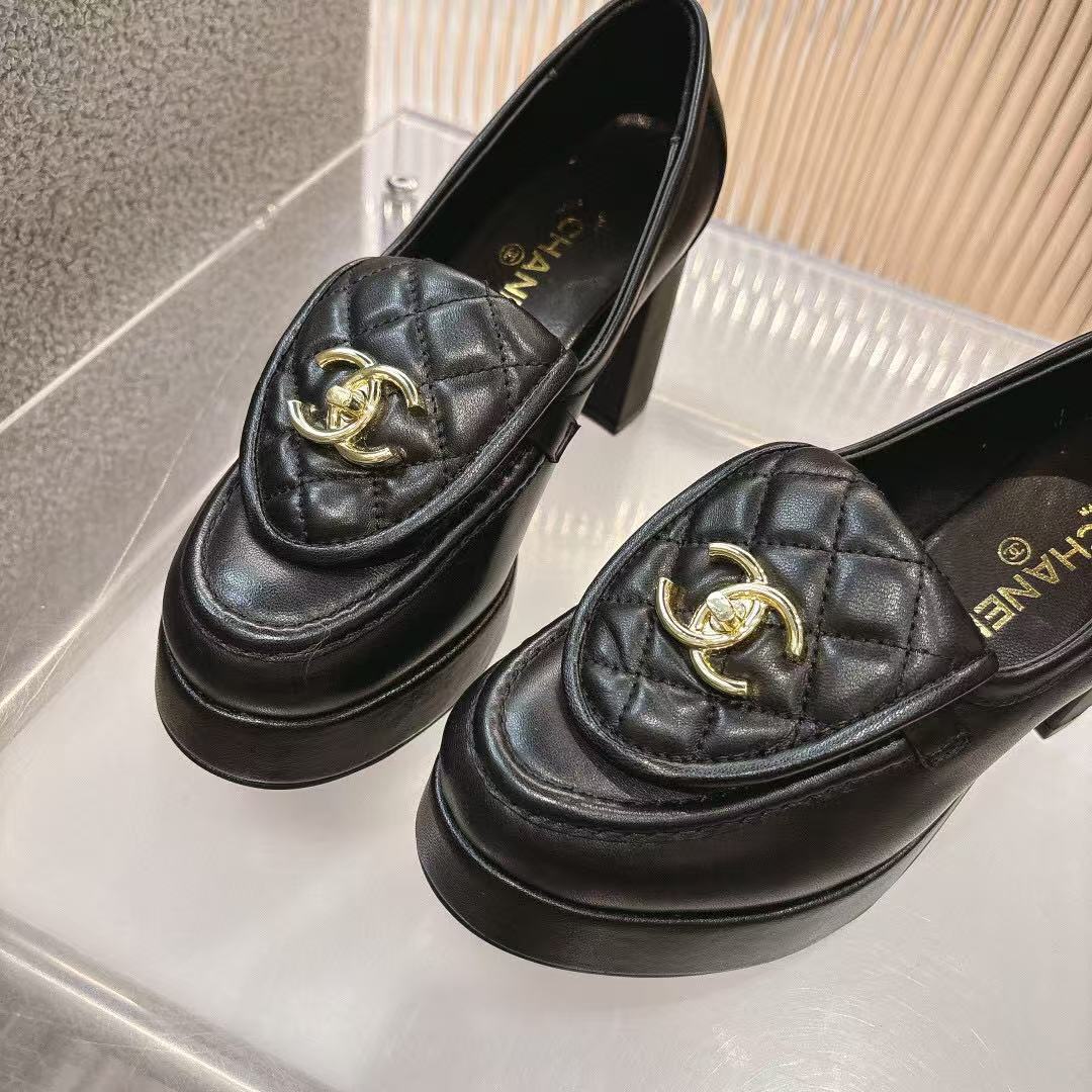 CC FW 25/26 Moccasins 9cm Black Sheepskin