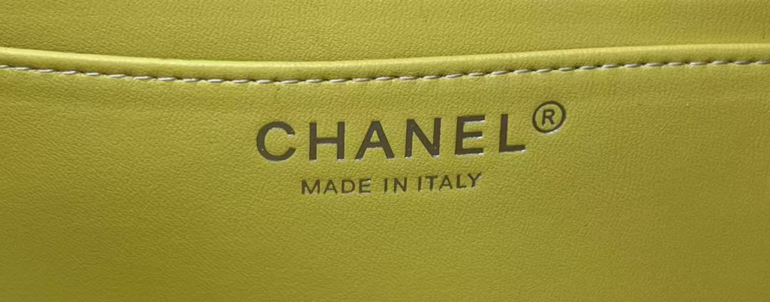 CC Spring-Summer 2026 Classic Flap Bag Yellow White Tweed