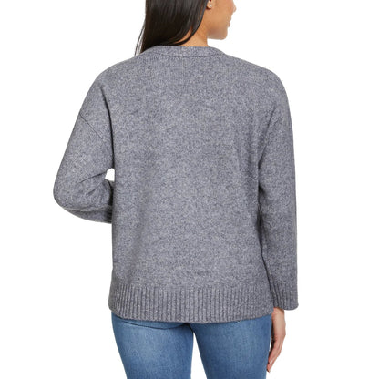 Ella Moss Women's V-Neck Button Front Soft Knit Cardigan