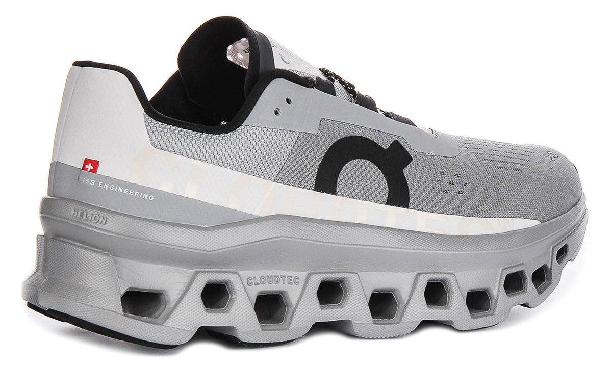 On Running Cloudmonster In Grey Black For Men