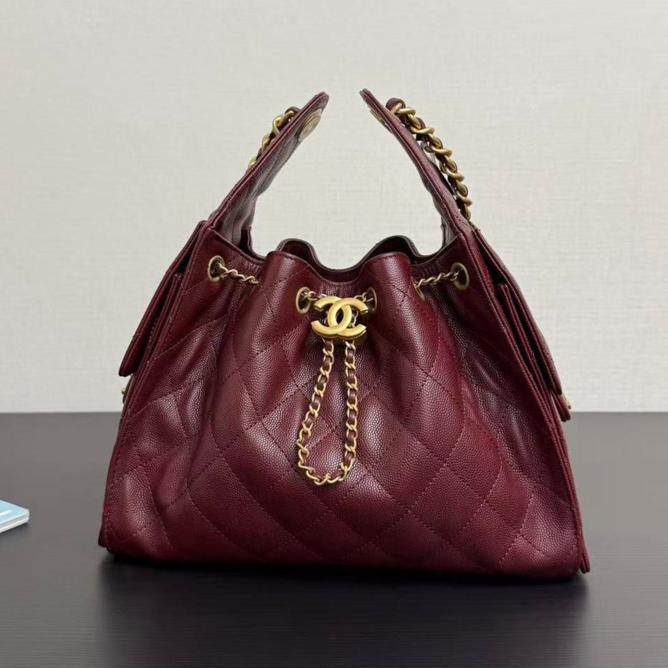 CC 25s Hobo Bag 30cm Gold Calfskin