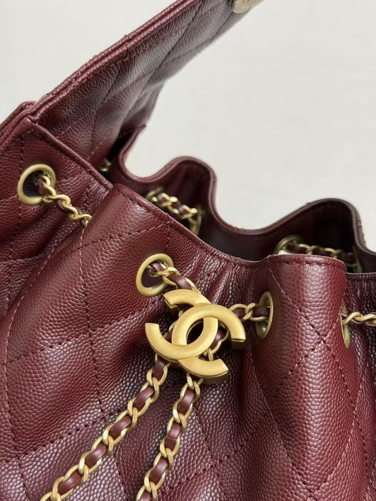 CC 25s Hobo Bag 30cm Gold Calfskin
