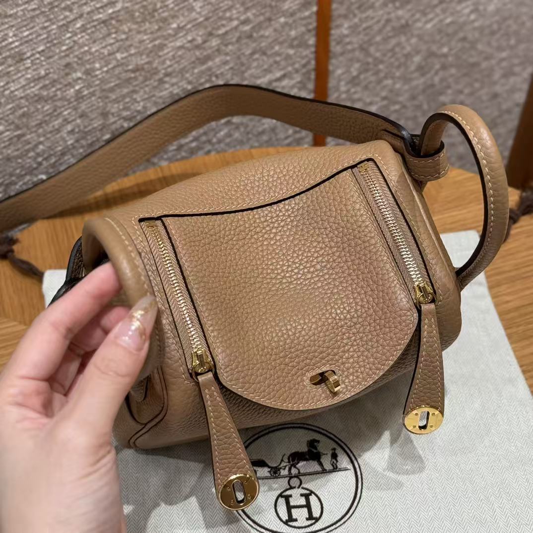 HM Mini Lindy 19cm Camel Leather