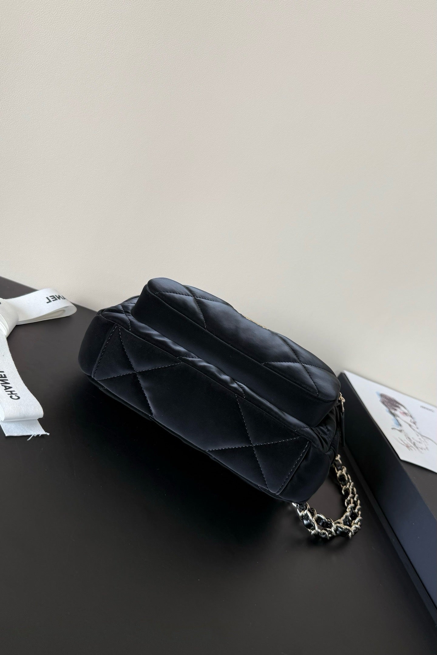 CC 25/56 Small Zipped Case Black Velvet GHW