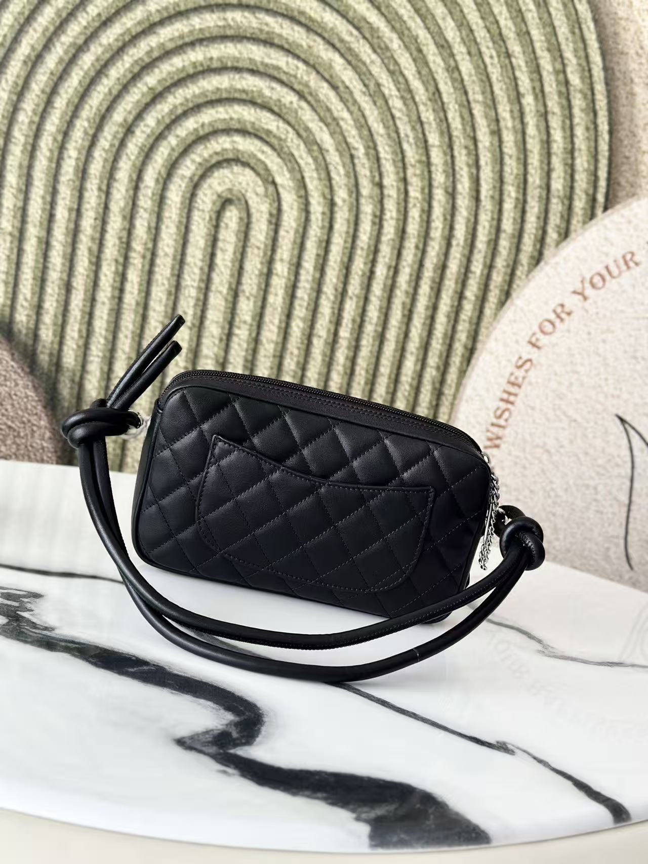 CC Cambon Ligne Pochette Black Quilted  Calfskin