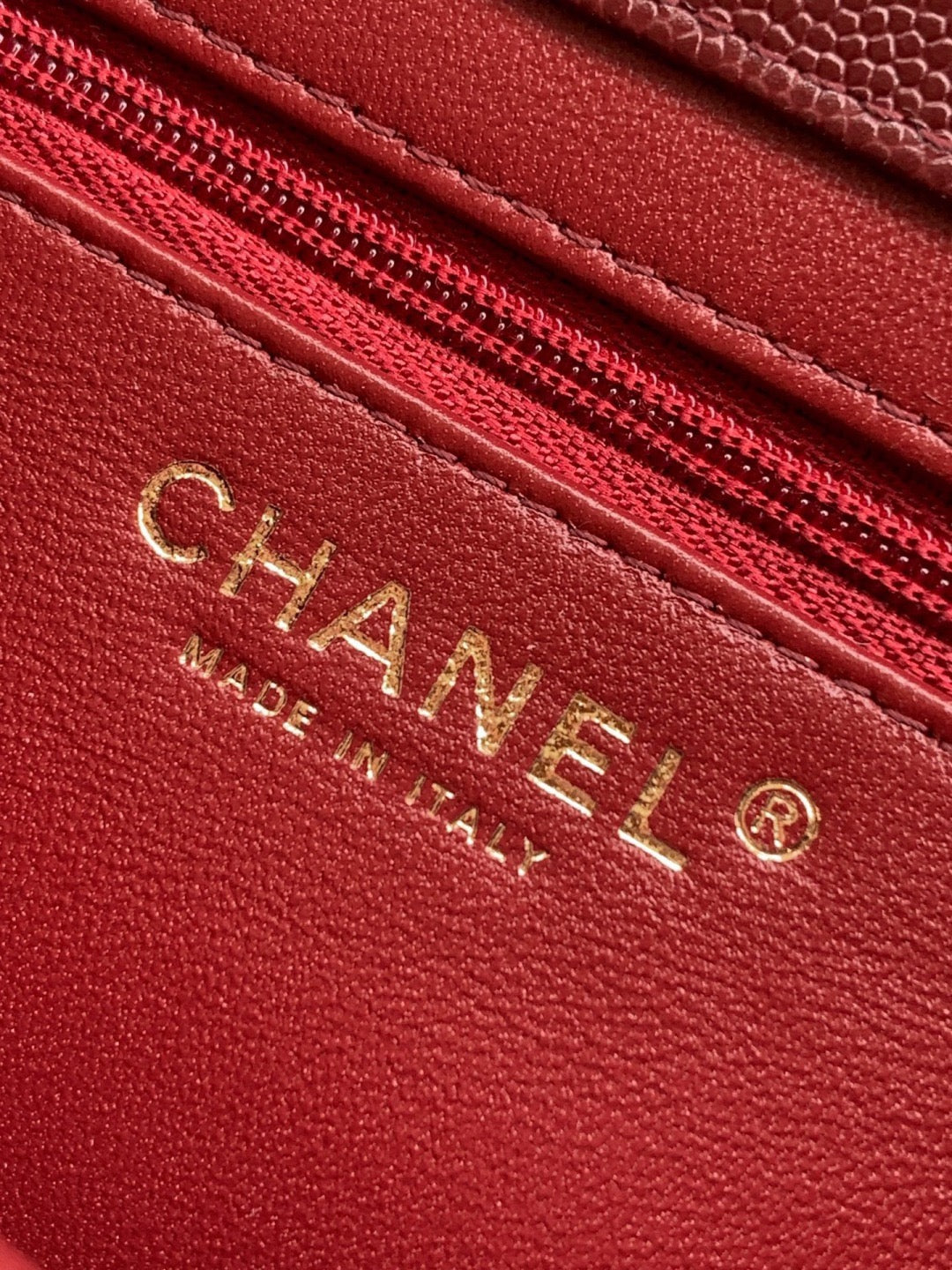 Chanel 26 Shoulder Bag 22 Deep Red Caviar Leather