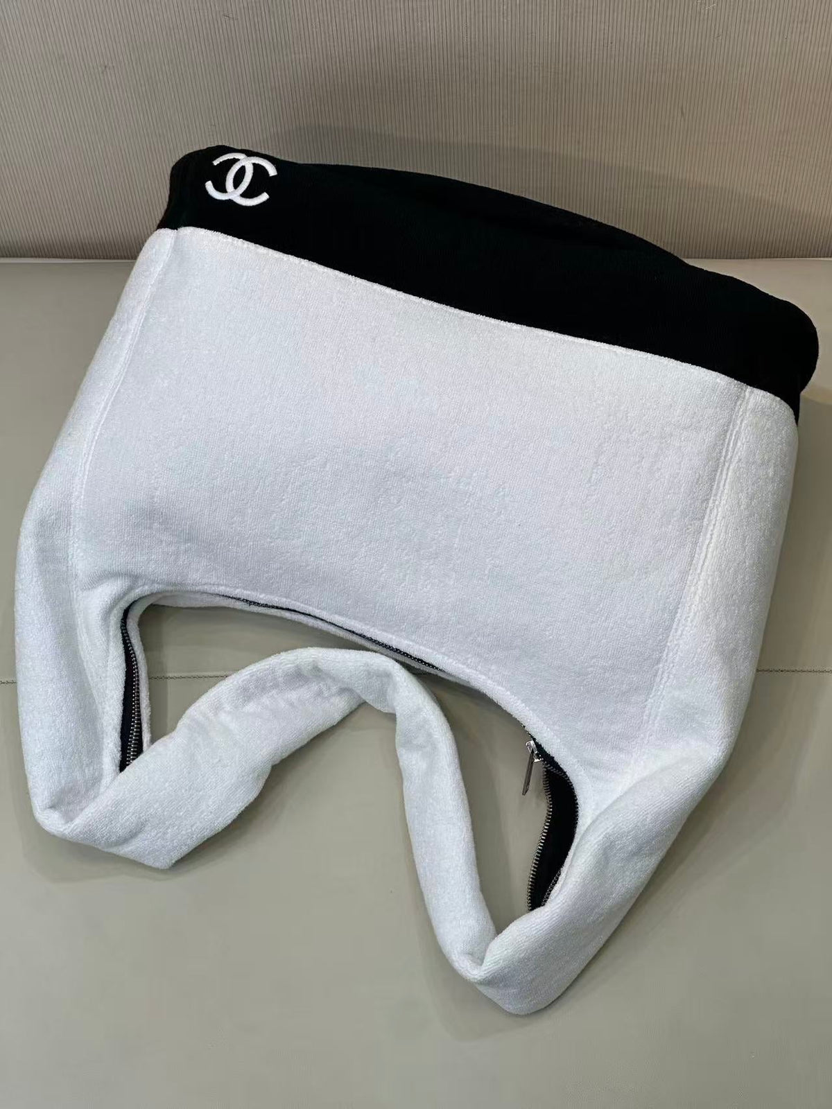 CC 2026 Beach Bag White Black Cotton (Bag+Small Bag+Towel)