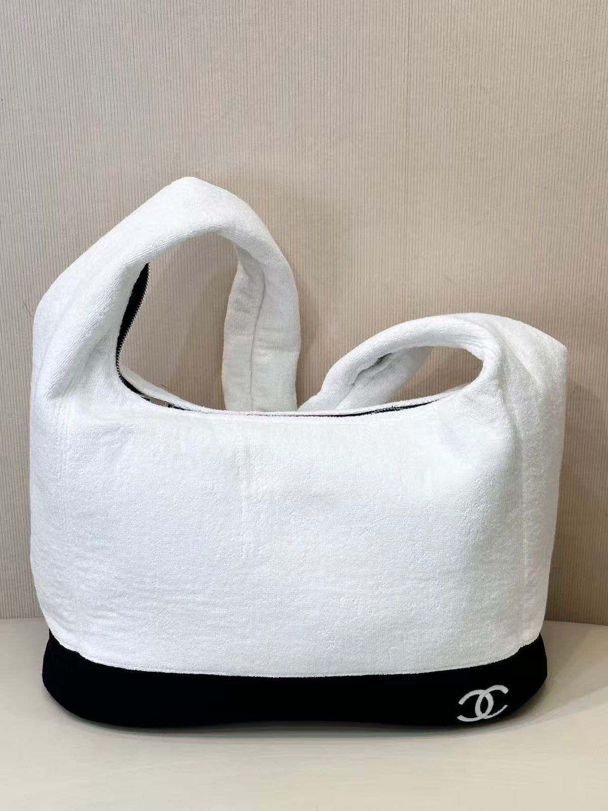 CC 2026 Beach Bag White Black Cotton (Bag+Small Bag+Towel)