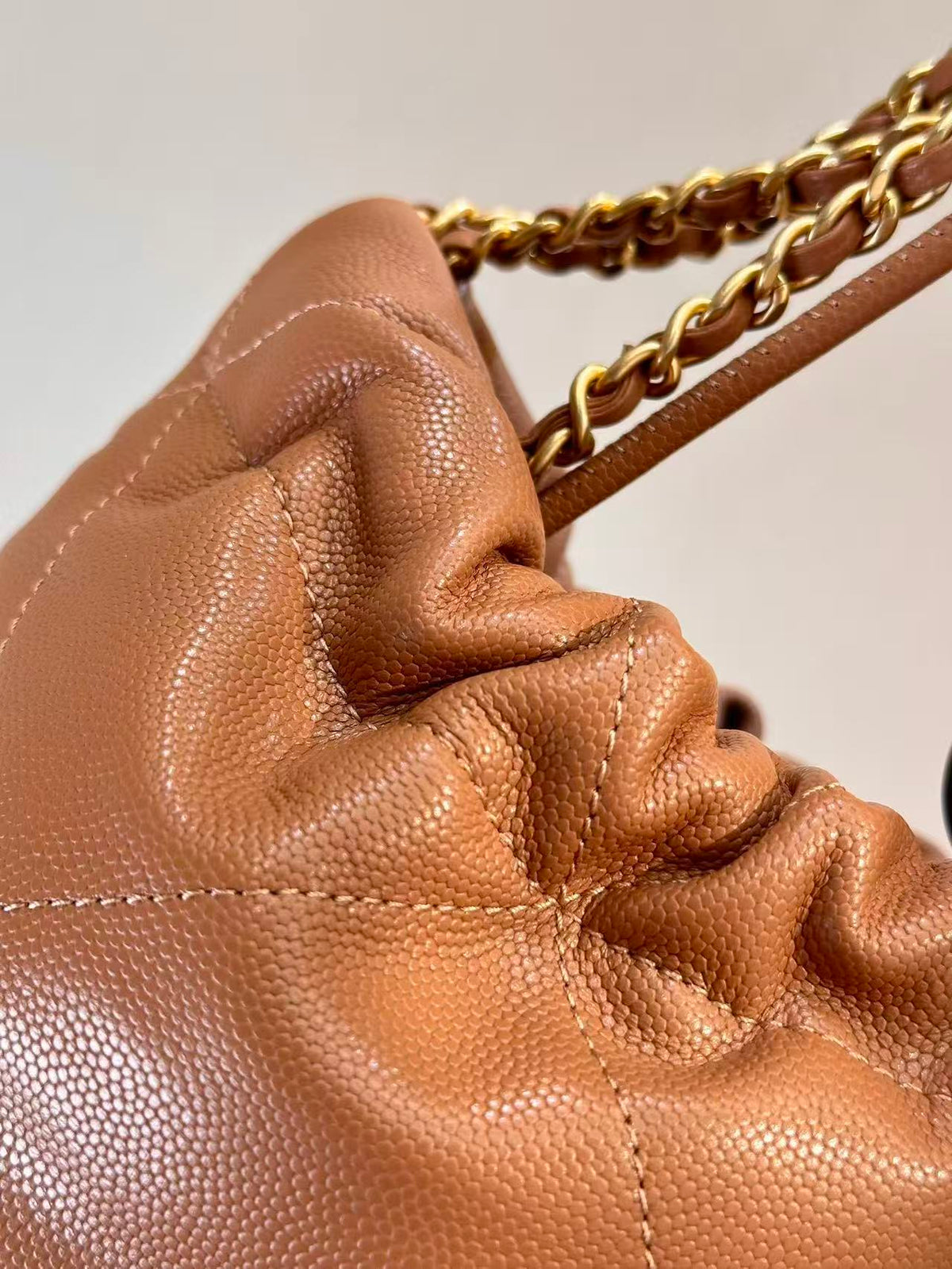 CC Hobo Mini 20cm Brown Caviar GHW