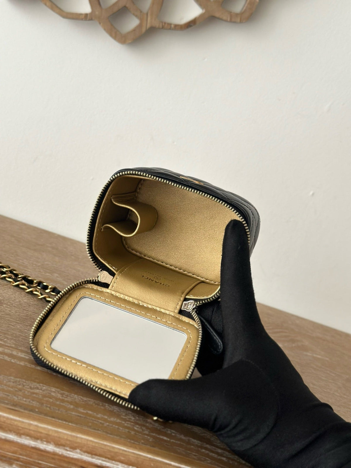 CC Vanity Case Small 10.5cm Black Lambskin