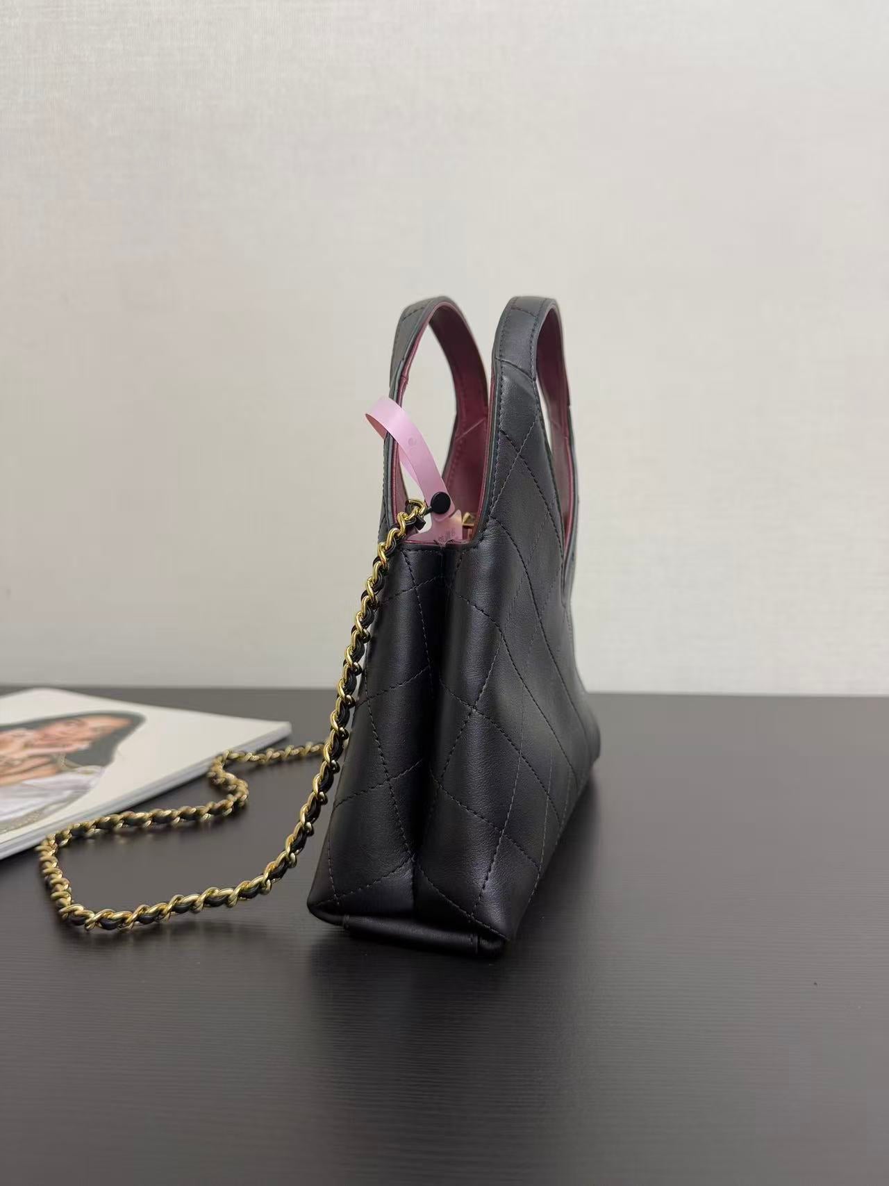 Chanel 2026 Shopping Bag Black Calfskin