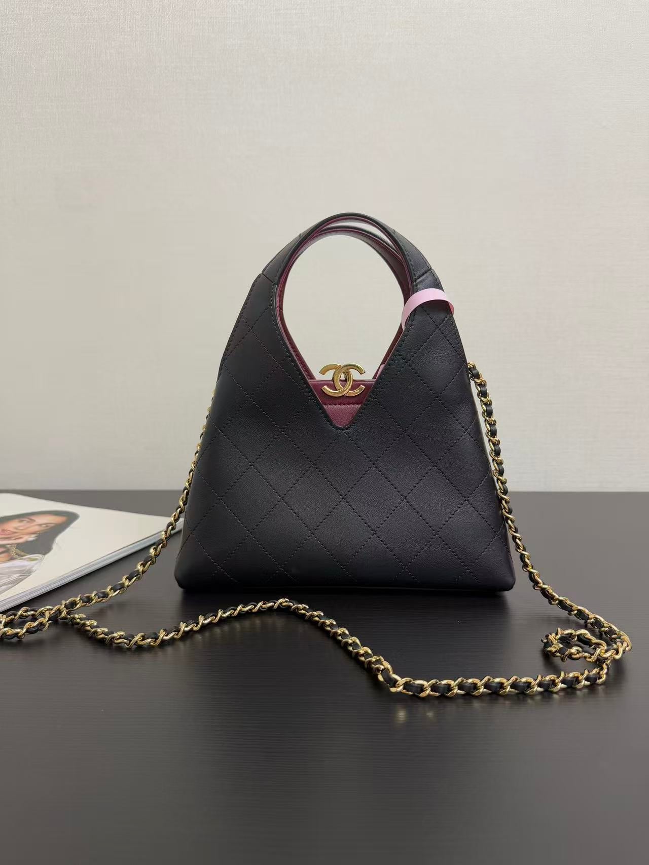 Chanel 2026 Shopping Bag Black Calfskin