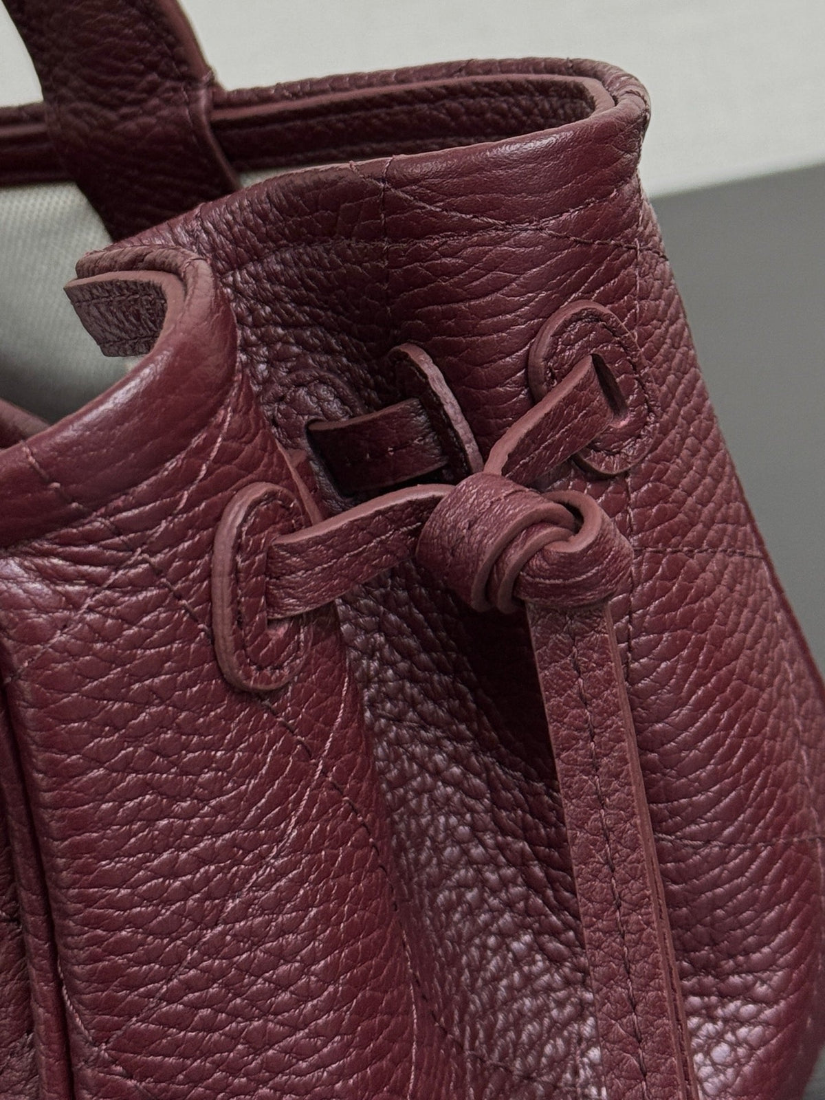 Chanel 2026 East West Bag 31cm Burgundy Grain Leather