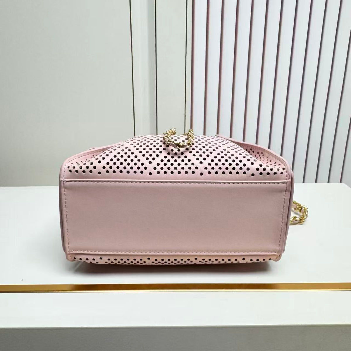 CC 26s Small Handbag 22cm Light Pink Perforated Calfskin