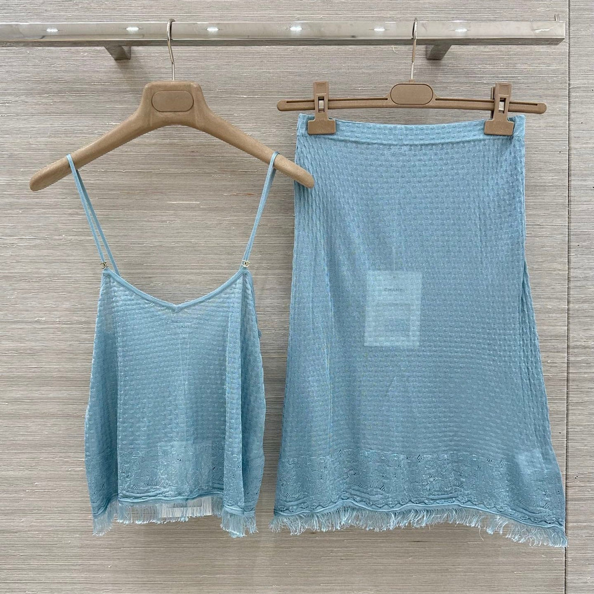 CC Set Top & Skirt Blue in Viscose 207949