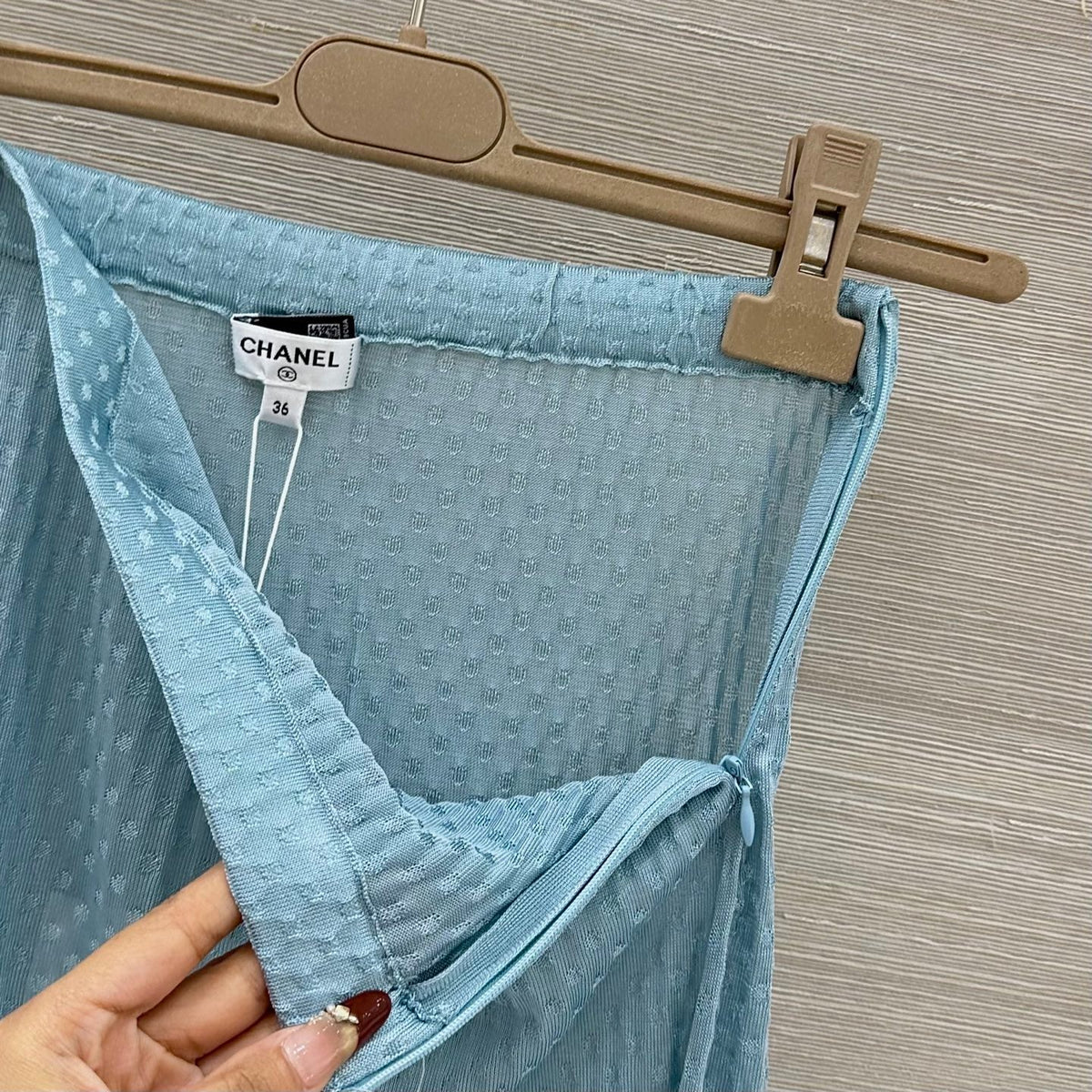 CC Set Top & Skirt Blue in Viscose 207949