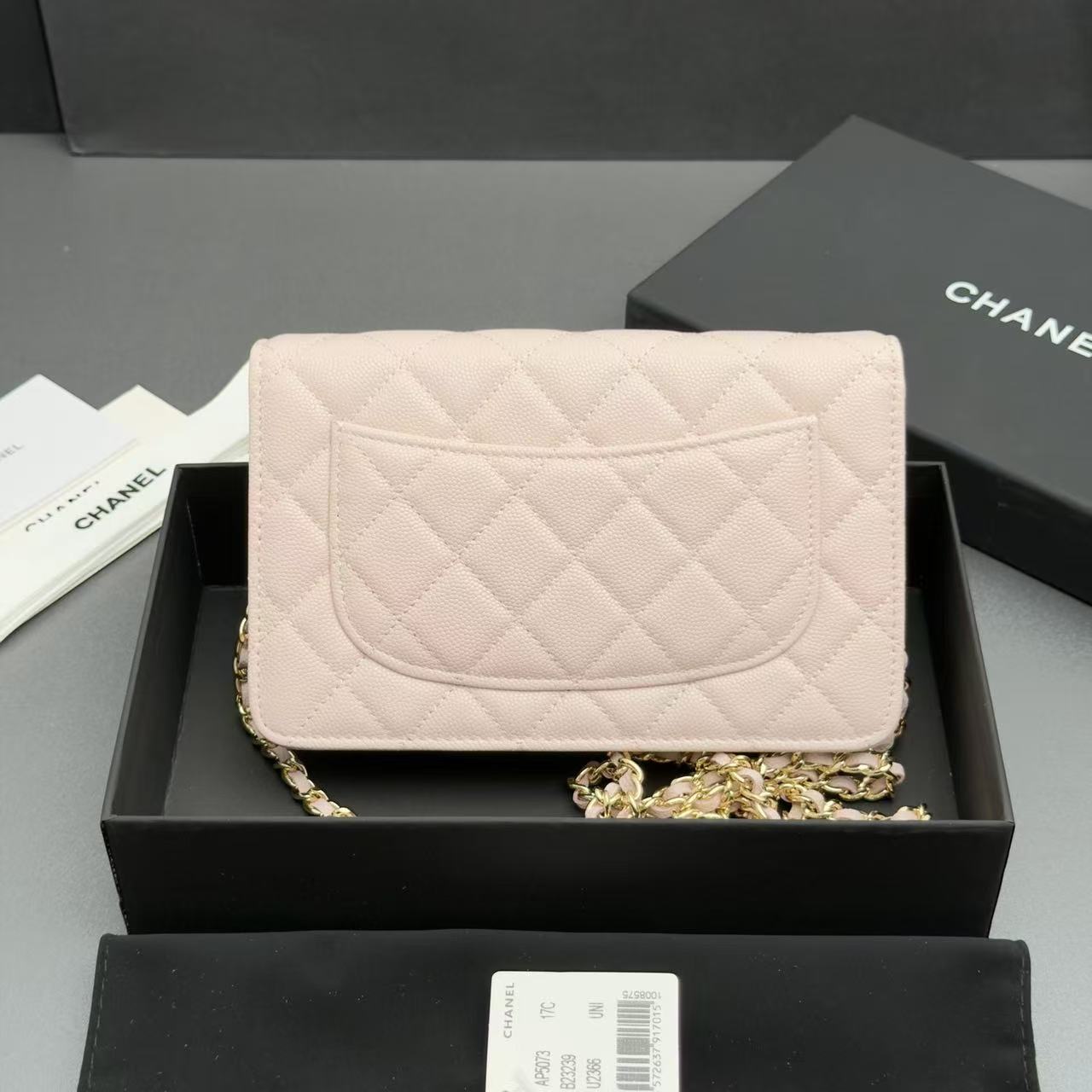CC 26s WOC 19cm Light Pink Caviar Gold Hardware