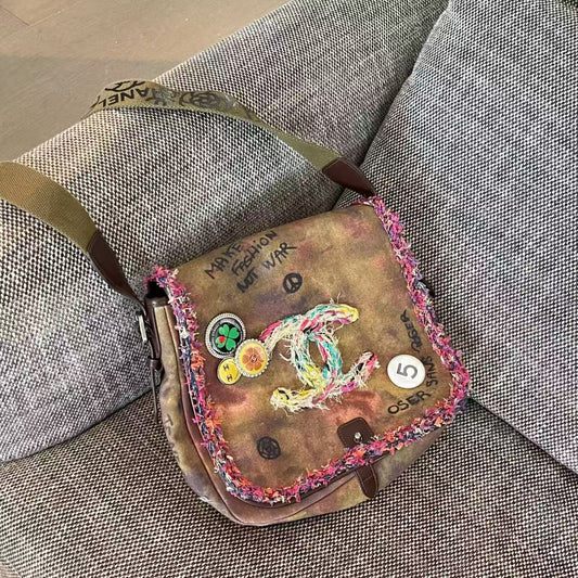 CC Graffiti On The Pavements Messenger Bag Multicolor Canvas