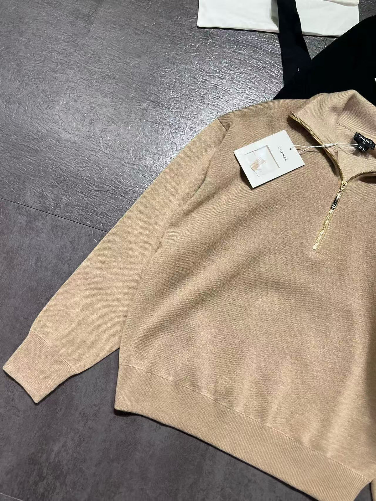 CC Quarter-Zip Sweatshirt Wool Silk Polyamide Cashmere