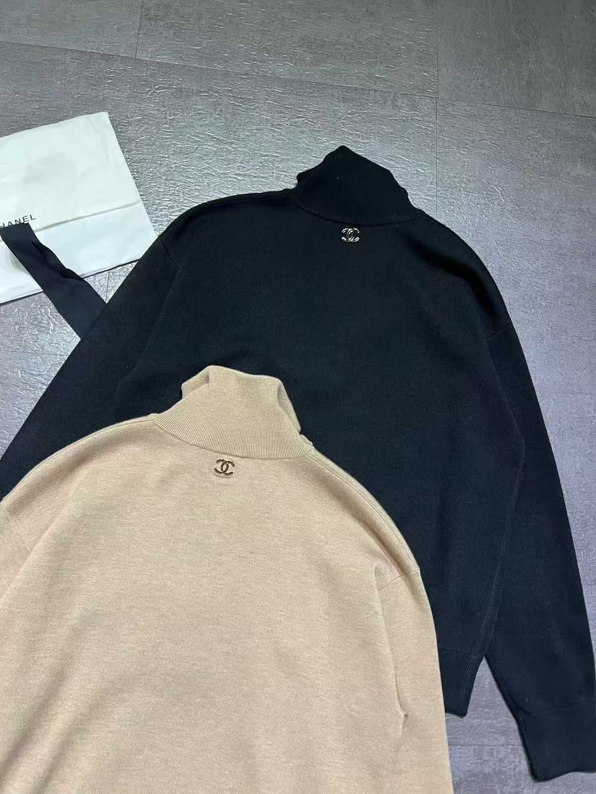 CC Quarter-Zip Sweatshirt Wool Silk Polyamide Cashmere