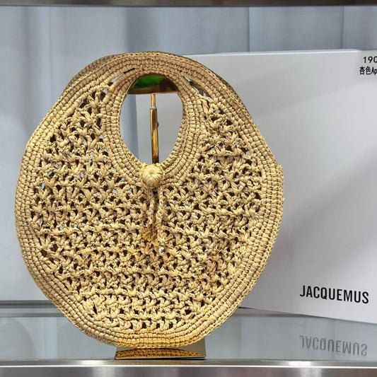 Jacquemus Le Rond Spiaggia Raffia Bag
