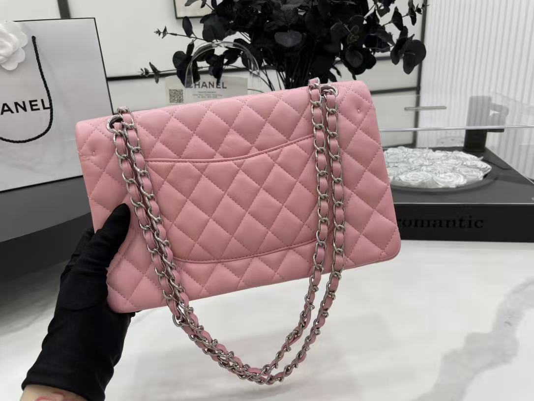 CC 26s Classic Flap Bag 20cm Light Pink Lambskin
