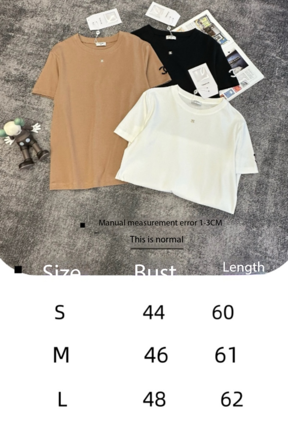 CC SS26 Embroidered Double C T-shirt Cotton 350646