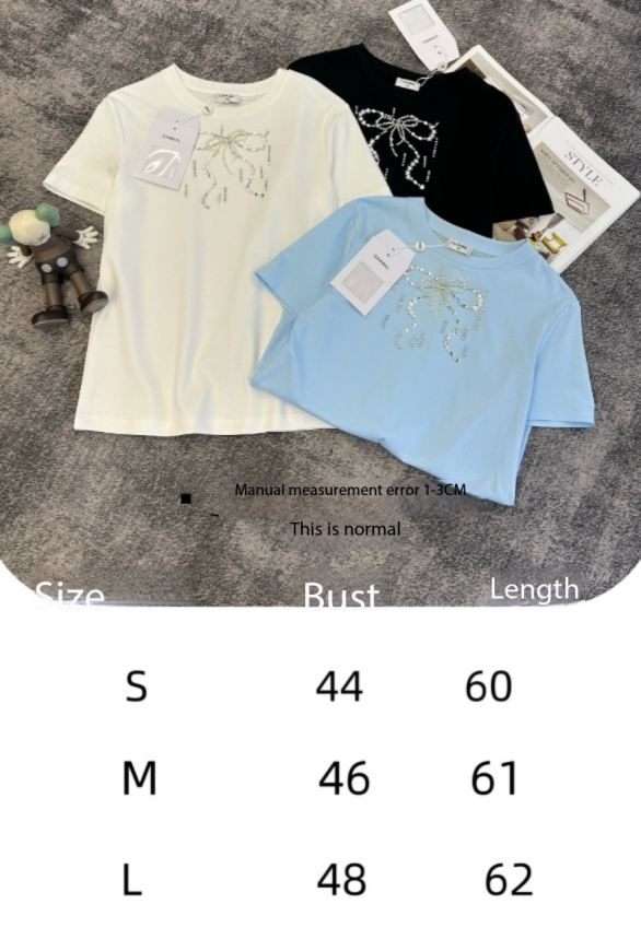 CC SS26 Crystal-Embellished Ribbon T-Shirt Cotton 350640