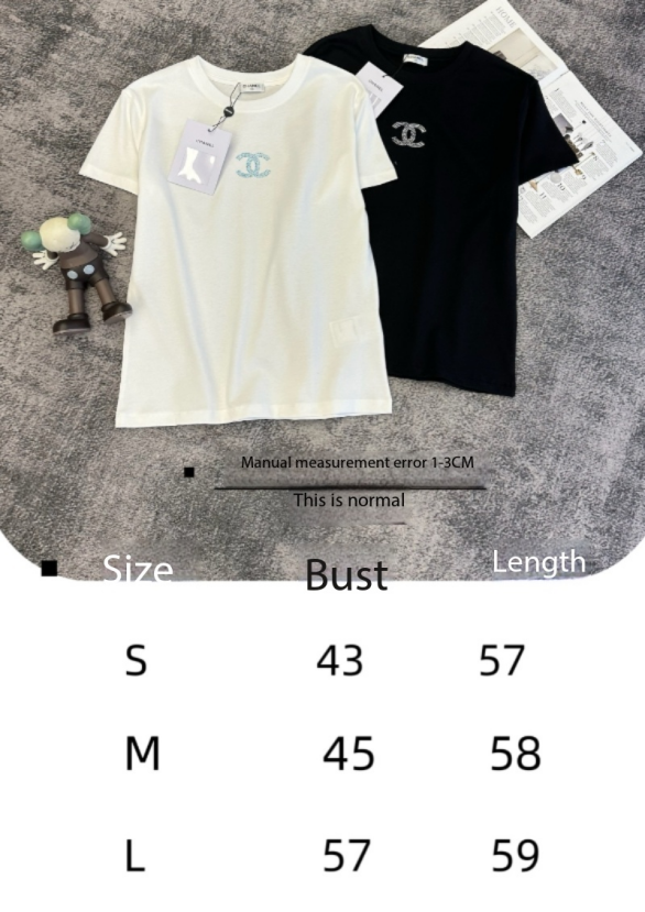 CC SS26 Interlocking CC Logo T-shirt Cotton 350614