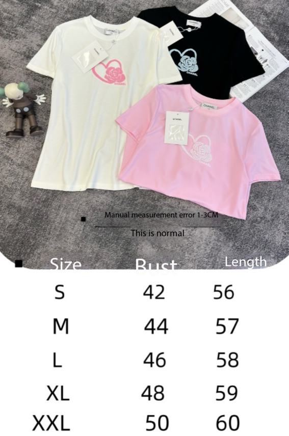 CC SS26 Heart & Camellia Logo T-shirt Cotton 350589