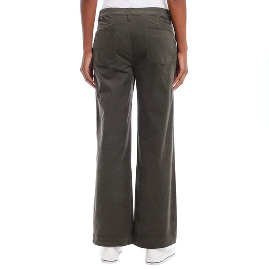 Weatherproof Vintage Women's Lightweight Stretch Corduroy Wide Leg Pants