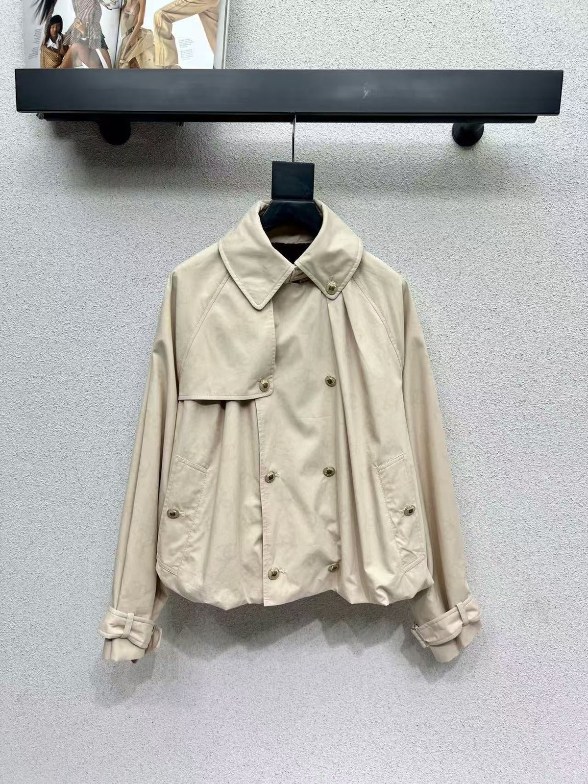 CC 25B Trench Coat Beige Cotton