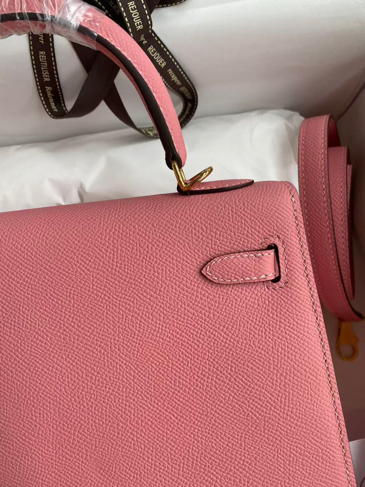 HM Mini Kelly 25cm Light Pink Epsom Leather