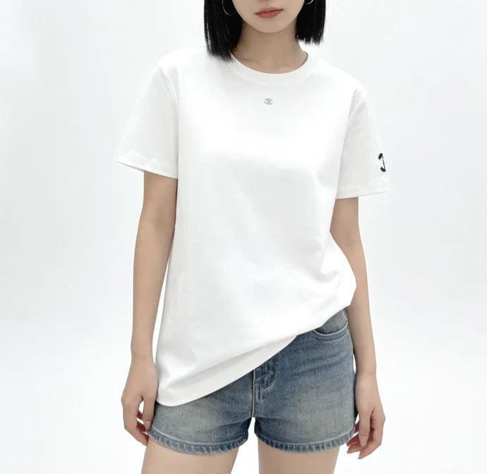 Chanel 2026 Double C Beaded T-Shirt Cotton 264927